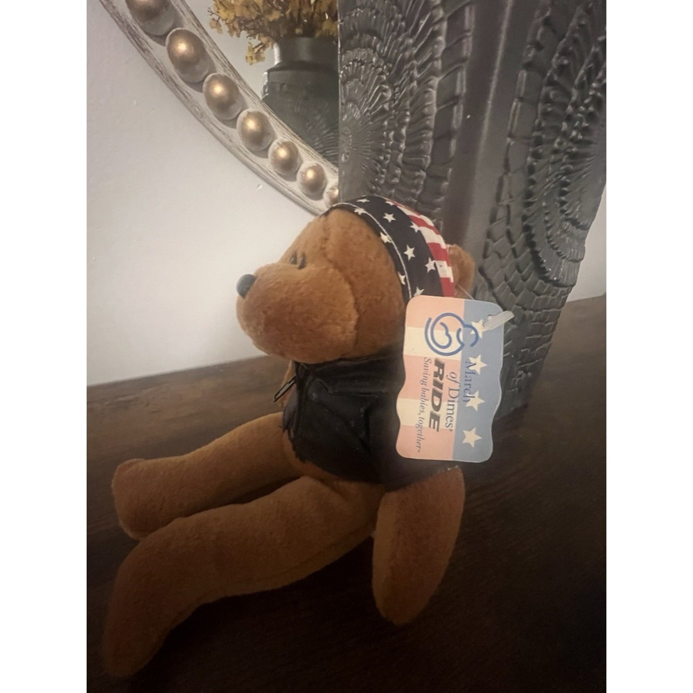 March of Dimes Chopper Plush Bear w/ Tag – Proud American – Plushland 2000